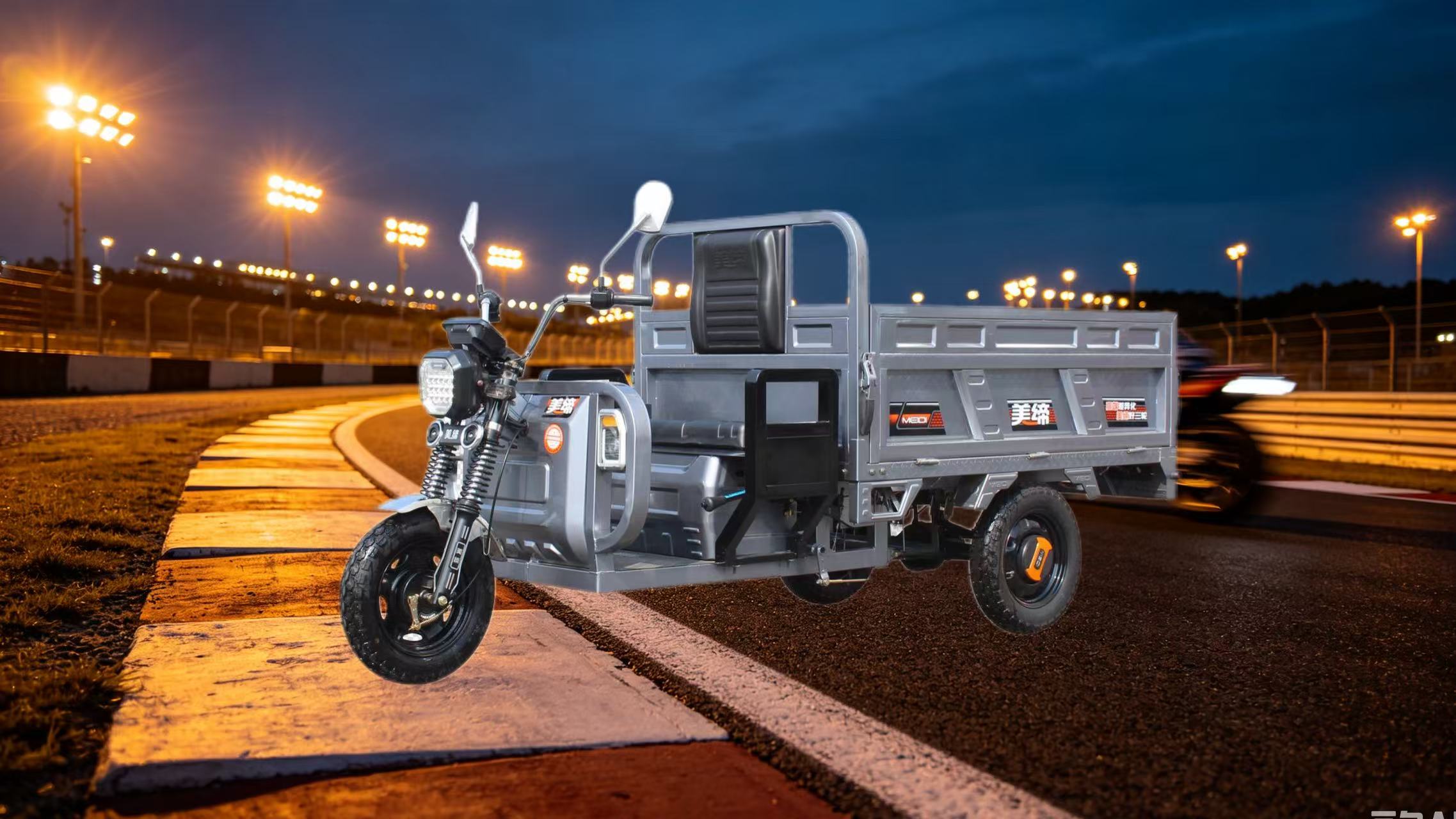 Electric cargo tricycle, heavy loading 3 wheel electric vehicle for farm and delivery, export trike with cargo box